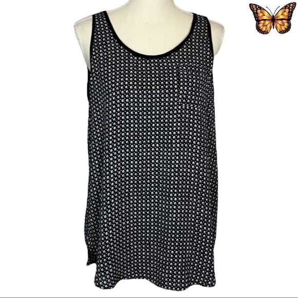 ANN Taylor Loft Sleeveless Print Tank Size Medium Petite - Picture 1 of 10